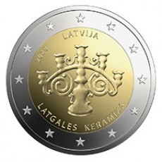 Letónia 2€ Cerâmica 2020